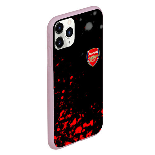 Чехол iPhone 11 Pro матовый Arsenal spash / 3D-Розовый – фото 2