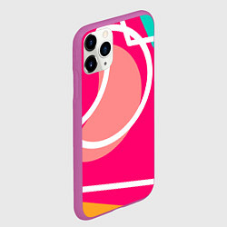 Чехол iPhone 11 Pro матовый Простые формы, цвет: 3D-фиолетовый — фото 2