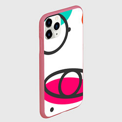 Чехол iPhone 11 Pro матовый Формы цвета, цвет: 3D-малиновый — фото 2