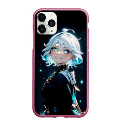 Чехол iPhone 11 Pro матовый Furina - Genshin impact, цвет: 3D-малиновый