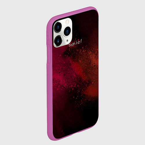Чехол iPhone 11 Pro матовый Smile and colors / 3D-Фиолетовый – фото 2
