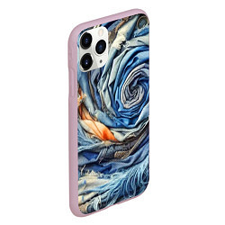 Чехол iPhone 11 Pro матовый Джинсовая воронка - модный тренд, цвет: 3D-розовый — фото 2