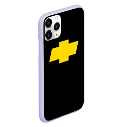 Чехол iPhone 11 Pro матовый Chevrolet yellow, цвет: 3D-светло-сиреневый — фото 2