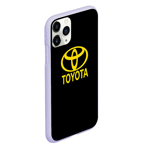 Чехол iPhone 11 Pro матовый Toyota yellow / 3D-Светло-сиреневый – фото 2