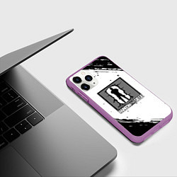 Чехол iPhone 11 Pro матовый Rainbow six текстура лого шутер, цвет: 3D-фиолетовый — фото 2