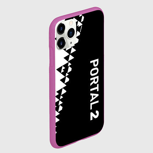 Чехол iPhone 11 Pro матовый Portal geometry steel / 3D-Фиолетовый – фото 2