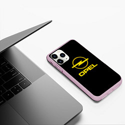 Чехол iPhone 11 Pro матовый Opel yellow, цвет: 3D-розовый — фото 2