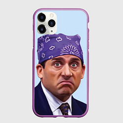 Чехол iPhone 11 Pro матовый Prison mike офис, цвет: 3D-фиолетовый
