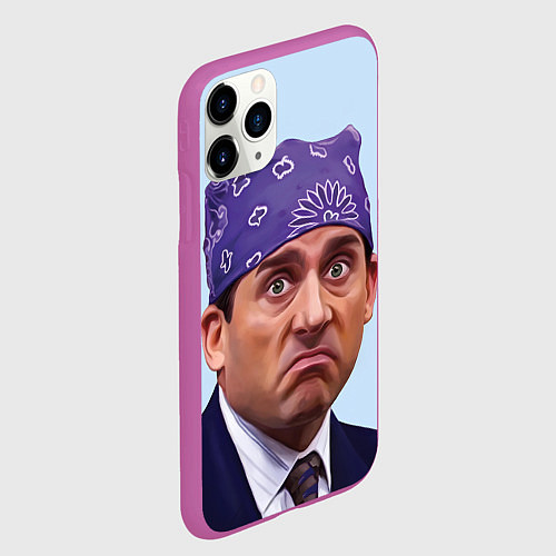 Чехол iPhone 11 Pro матовый Prison mike офис / 3D-Фиолетовый – фото 2