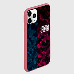 Чехол iPhone 11 Pro матовый PUBG camo texture, цвет: 3D-малиновый — фото 2