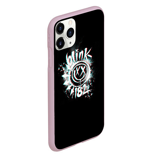 Чехол iPhone 11 Pro матовый Blink-182 glitch / 3D-Розовый – фото 2