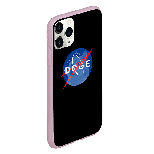 Чехол iPhone 11 Pro матовый Doge мем / 3D-Розовый – фото 2