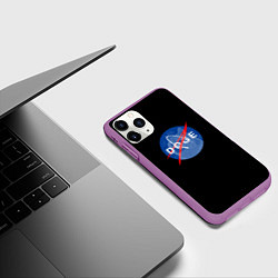 Чехол iPhone 11 Pro матовый Doge мем, цвет: 3D-фиолетовый — фото 2