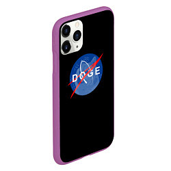 Чехол iPhone 11 Pro матовый Doge мем, цвет: 3D-фиолетовый — фото 2