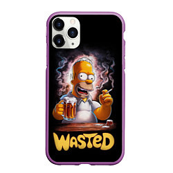 Чехол iPhone 11 Pro матовый Homer - wasted, цвет: 3D-фиолетовый