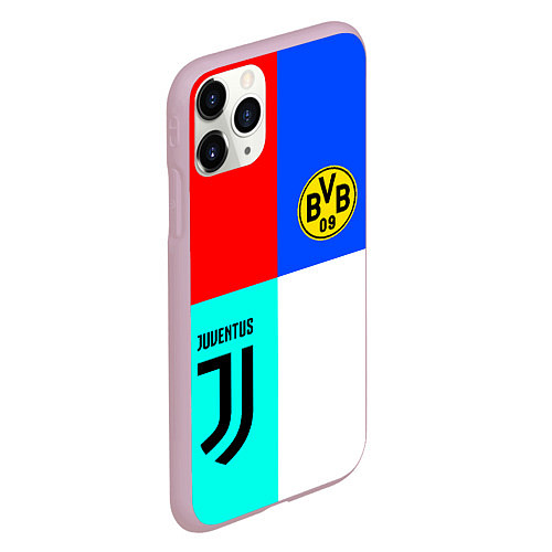 Чехол iPhone 11 Pro матовый Juventus x Borussia / 3D-Розовый – фото 2