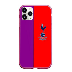 Чехол iPhone 11 Pro матовый Tottenham fc geometry, цвет: 3D-малиновый