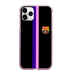 Чехол iPhone 11 Pro матовый Barcelona line, цвет: 3D-розовый