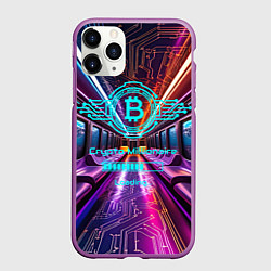 Чехол iPhone 11 Pro матовый Биткоин миллионер - загрузка, цвет: 3D-фиолетовый