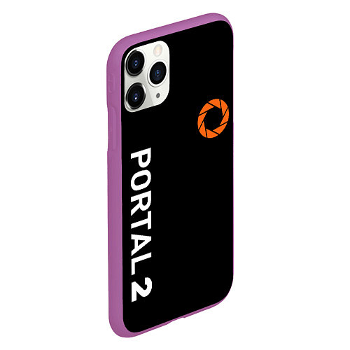 Чехол iPhone 11 Pro матовый Portal logo brend / 3D-Фиолетовый – фото 2