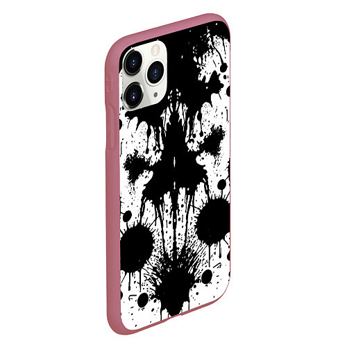 Чехол iPhone 11 Pro матовый Psychedelic Rorschach test - ai art / 3D-Малиновый – фото 2