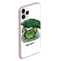 Чехол iPhone 11 Pro матовый Душу не дорого, цвет: 3D-розовый — фото 2