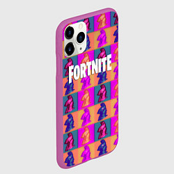 Чехол iPhone 11 Pro матовый Fortnite logo pattern game, цвет: 3D-фиолетовый — фото 2