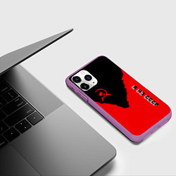Чехол iPhone 11 Pro матовый СССР место рождения краски, цвет: 3D-фиолетовый — фото 2