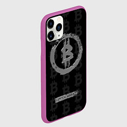 Чехол iPhone 11 Pro матовый Биткоин - крипта, цвет: 3D-фиолетовый — фото 2