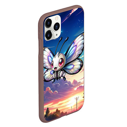 Чехол iPhone 11 Pro матовый Pokemon butterfree / 3D-Коричневый – фото 2