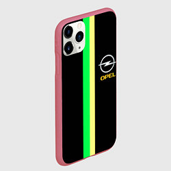 Чехол iPhone 11 Pro матовый Opel line geometry, цвет: 3D-малиновый — фото 2