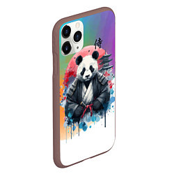 Чехол iPhone 11 Pro матовый Panda samurai - Japan, цвет: 3D-коричневый — фото 2