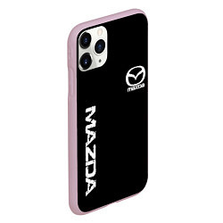 Чехол iPhone 11 Pro матовый Mazda white logo, цвет: 3D-розовый — фото 2