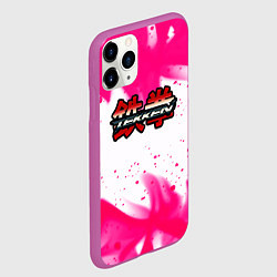 Чехол iPhone 11 Pro матовый Tekken neon flame, цвет: 3D-фиолетовый — фото 2