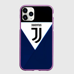 Чехол iPhone 11 Pro матовый Juventus sport geometry color, цвет: 3D-фиолетовый