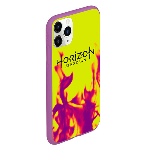 Чехол iPhone 11 Pro матовый Horizon: Zero Dawn flame / 3D-Фиолетовый – фото 2