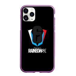 Чехол iPhone 11 Pro матовый Rainbow six шутер, цвет: 3D-фиолетовый