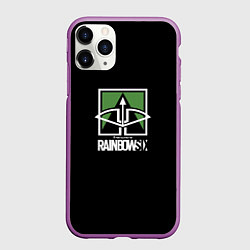 Чехол iPhone 11 Pro матовый Rainbow six action games, цвет: 3D-фиолетовый