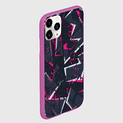 Чехол iPhone 11 Pro матовый Яркий абстрактный узор для спорта, цвет: 3D-фиолетовый — фото 2