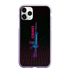 Чехол iPhone 11 Pro матовый M4a1-s опустошитель - CS:GO, цвет: 3D-светло-сиреневый