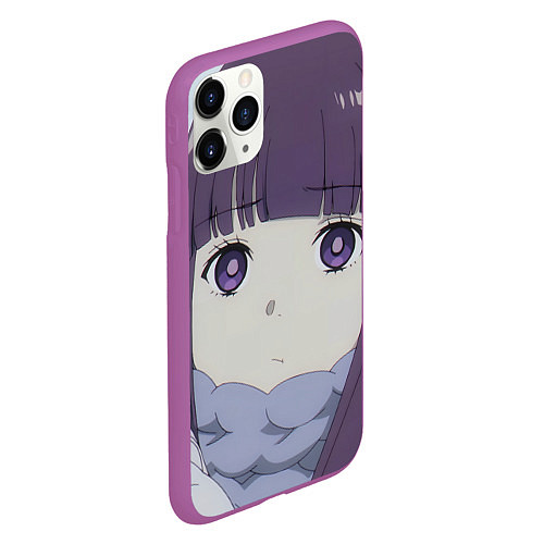 Чехол iPhone 11 Pro матовый Sousou no Frieren Ферн sad face / 3D-Фиолетовый – фото 2