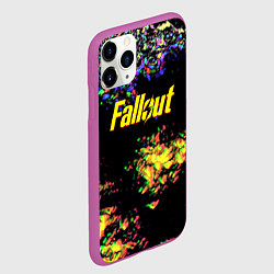 Чехол iPhone 11 Pro матовый Fallout краски, цвет: 3D-фиолетовый — фото 2