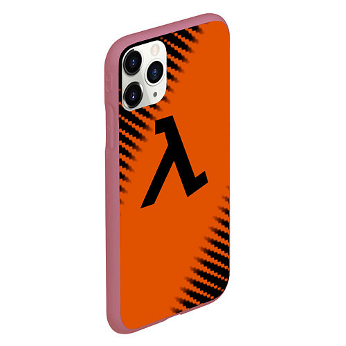 Чехол iPhone 11 Pro матовый Half life orange box / 3D-Малиновый – фото 2