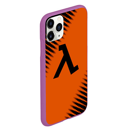 Чехол iPhone 11 Pro матовый Half life orange box / 3D-Фиолетовый – фото 2