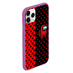 Чехол iPhone 11 Pro матовый Among us geometry dot, цвет: 3D-фиолетовый — фото 2