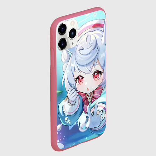 Чехол iPhone 11 Pro матовый Genshin Impact Сиджвин / 3D-Малиновый – фото 2