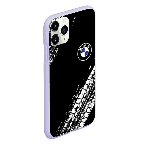 Чехол iPhone 11 Pro матовый BMW : автомобильные текстуры шин / 3D-Светло-сиреневый – фото 2