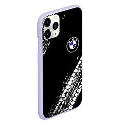 Чехол iPhone 11 Pro матовый BMW : автомобильные текстуры шин, цвет: 3D-светло-сиреневый — фото 2