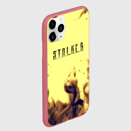 Чехол iPhone 11 Pro матовый Stalker fire retro / 3D-Малиновый – фото 2