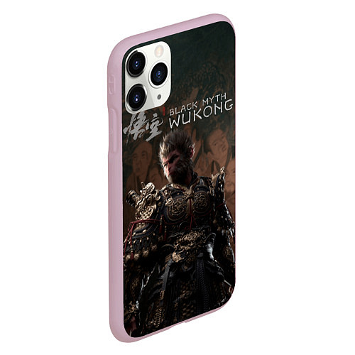 Чехол iPhone 11 Pro матовый Sun Wukong Black myth wukong / 3D-Розовый – фото 2